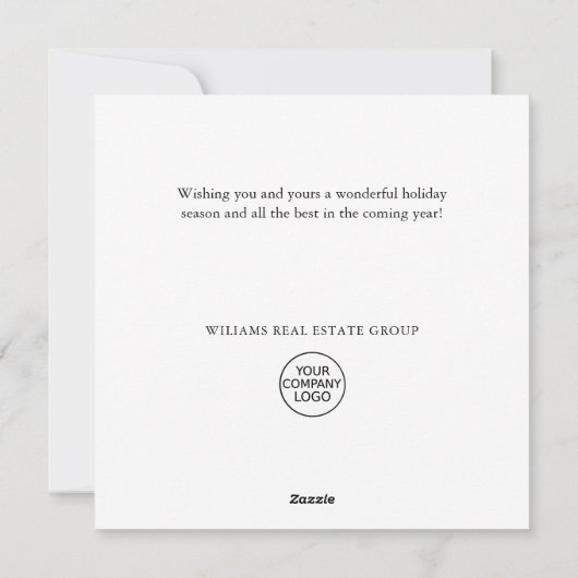 パインエレガントツリーのクリスマスグリーティ企業のング シーズンカード (裏面)