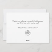 パインエレガントツリーのクリスマス企業の挨拶 シーズンカード (裏面)