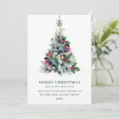 パインエレガントツリーのクリスマス企業の挨拶 シーズンカード (スタンド正面)