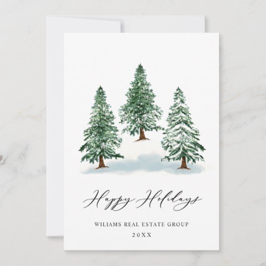 パインエレガントツリーのクリスマス企業の挨拶 シーズンカード (正面)