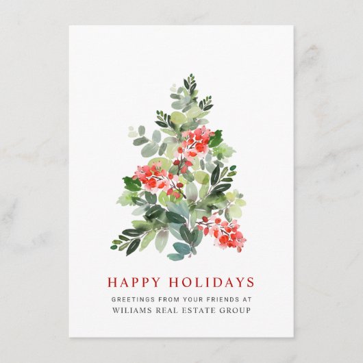 パインエレガントツリーのクリスマス企業の挨拶 シーズンカード (正面)