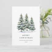 パインエレガントツリーのクリスマス企業の挨拶 シーズンカード (スタンド正面)