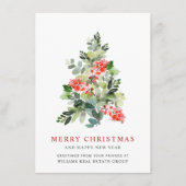 パインエレガントツリーのクリスマス企業の挨拶 シーズンカード (正面)