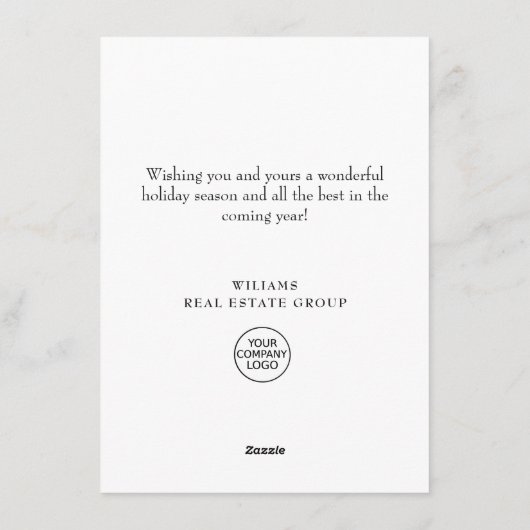 パインエレガントツリーのクリスマス企業の挨拶 シーズンカード (裏面)