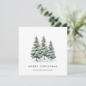 パインエレガントツリーのクリスマス企業の挨拶 シーズンカード (スタンド正面)