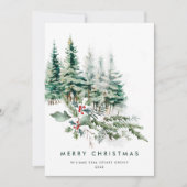 パインエレガントツリーのクリスマス企業の挨拶 シーズンカード (正面)