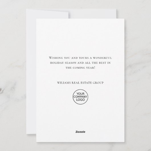 パインエレガントツリーのクリスマス企業の挨拶 シーズンカード (裏面)