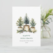 パインエレガントツリーのクリスマス企業の挨拶 シーズンカード (スタンド正面)