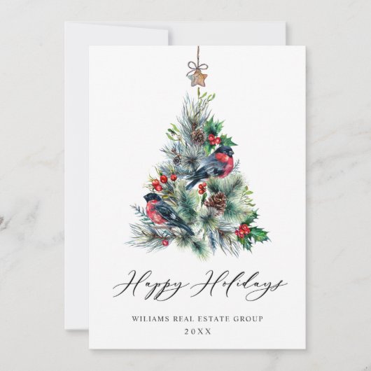 パインエレガントツリーのクリスマス企業の挨拶 シーズンカード (正面)