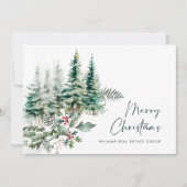 パインエレガントツリーのクリスマス企業の挨拶 シーズンカード (正面)