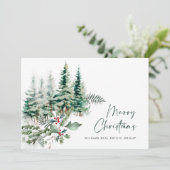 パインエレガントツリーのクリスマス企業の挨拶 シーズンカード (スタンド正面)