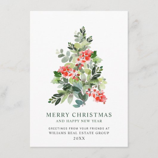 パインエレガントツリーのクリスマス企業の挨拶 シーズンカード (正面)