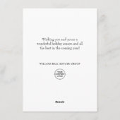 パインエレガントツリーのクリスマス企業の挨拶 シーズンカード (裏面)