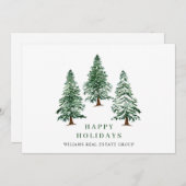 パインエレガントツリーのクリスマス企業の挨拶 シーズンカード (正面/裏面)