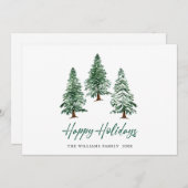 パインエレガントツリーのクリスマス企業の挨拶 シーズンカード (正面/裏面)