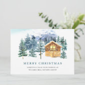 パインエレガントツリーのクリスマス企業の挨拶 シーズンカード (スタンド正面)