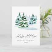 パインエレガントツリーのクリスマス企業の挨拶 シーズンカード (スタンド正面)