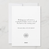 パインエレガントツリーのクリスマス企業の挨拶 シーズンカード (裏面)