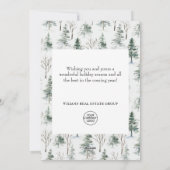 パインエレガントツリーのクリスマス企業の挨拶 シーズンカード (裏面)