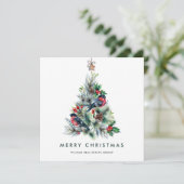 パインエレガントツリーのクリスマス企業の挨拶 シーズンカード (スタンド正面)