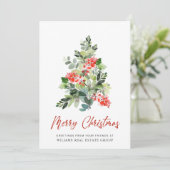 パインエレガントツリーのクリスマス企業の挨拶 シーズンカード (スタンド正面)