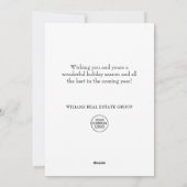 パインエレガントツリーのクリスマス企業の挨拶 シーズンカード (裏面)