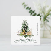 パインエレガントツリーのクリスマス企業の挨拶 シーズンカード (スタンド正面)