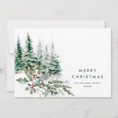 パインエレガントツリーのクリスマス企業の挨拶 シーズンカード (正面)