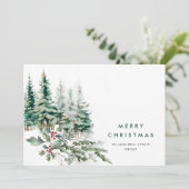 パインエレガントツリーのクリスマス企業の挨拶 シーズンカード (スタンド正面)