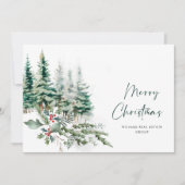 パインエレガントツリーのクリスマス企業の挨拶 シーズンカード (正面)