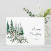 パインエレガントツリーのクリスマス企業の挨拶 シーズンカード (スタンド正面)