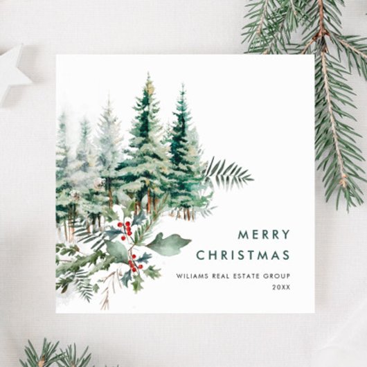 パインエレガントツリーのクリスマス企業の挨拶 シーズンカード