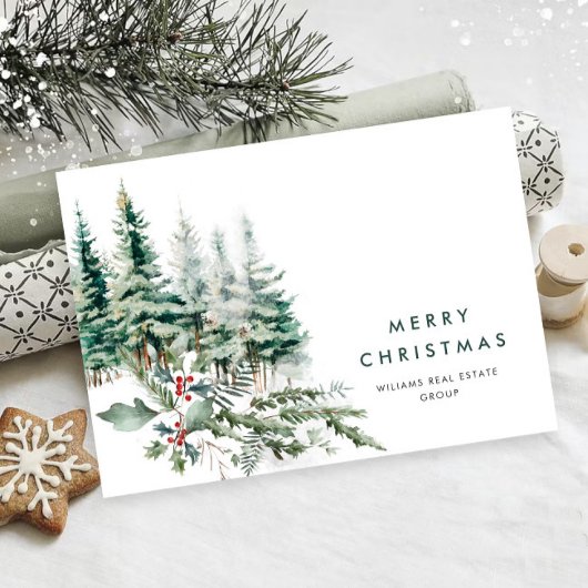 パインエレガントツリーのクリスマス企業の挨拶 シーズンカード