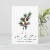 パインエレガントツリーのクリスマス企業の挨拶 シーズンカード (スタンド正面)