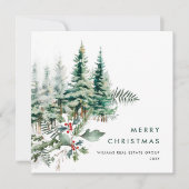 パインエレガントツリーのクリスマス企業の挨拶 シーズンカード (正面)