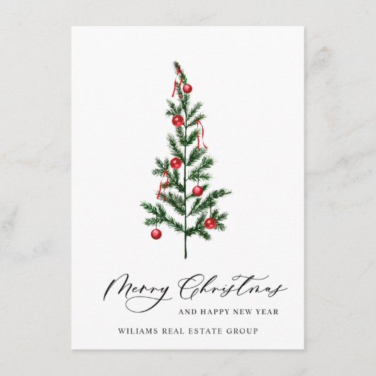 パインエレガントツリーのクリスマス企業の挨拶 シーズンカード (正面)