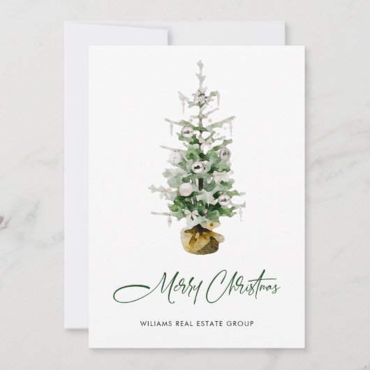 パインエレガントツリーのクリスマス企業の挨拶 シーズンカード (正面)