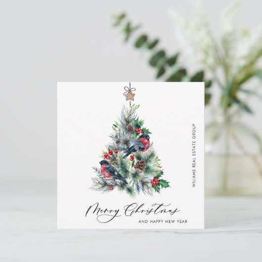 パインエレガントツリーのクリスマス企業の挨拶 シーズンカード (スタンド正面)