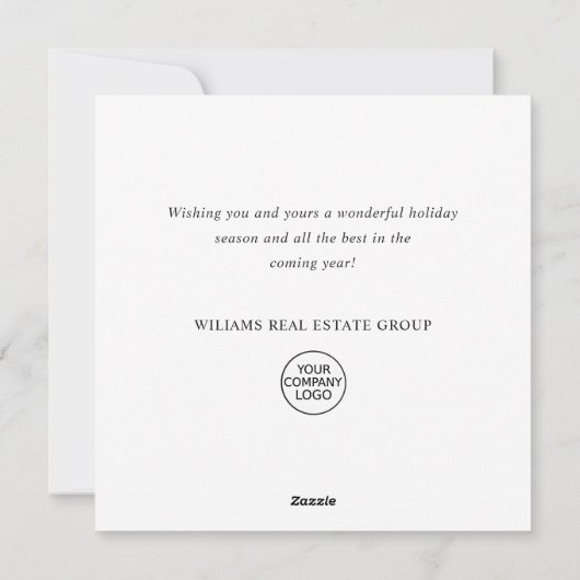 パインエレガントツリーのクリスマス企業の挨拶 シーズンカード (裏面)