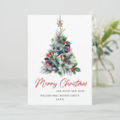 パインエレガントツリーのクリスマス企業の挨拶 シーズンカード (スタンド正面)