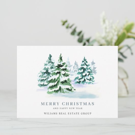 パインエレガントツリーのクリスマス企業の挨拶 シーズンカード (スタンド正面)