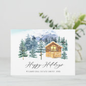 パインエレガントツリーのクリスマス企業の挨拶 シーズンカード (スタンド正面)