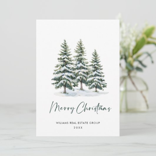 パインエレガントツリーのクリスマス企業の挨拶 シーズンカード (スタンド正面)
