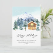 パインエレガントツリーのクリスマス企業の挨拶 シーズンカード (スタンド正面)