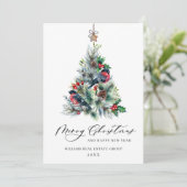 パインエレガントツリーのクリスマス企業の挨拶 シーズンカード (スタンド正面)