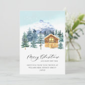 パインエレガントツリーのクリスマス企業の挨拶 シーズンカード (スタンド正面)