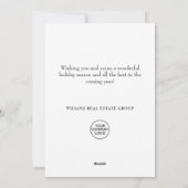 パインエレガントツリーのクリスマス企業の挨拶 シーズンカード (裏面)