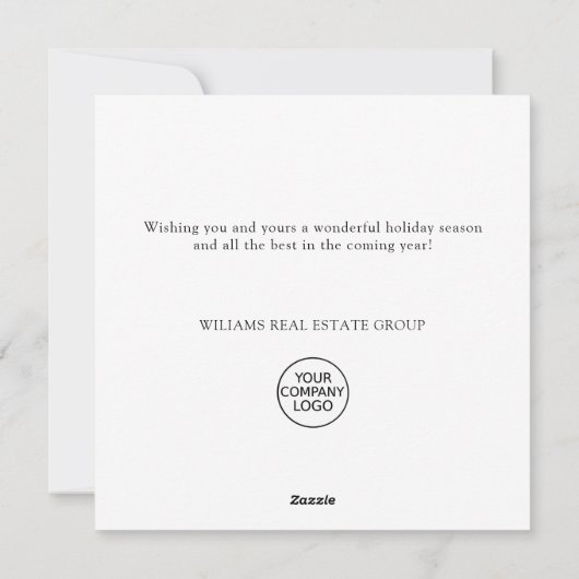 パインエレガントツリーのクリスマス企業の挨拶 シーズンカード (裏面)