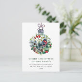 パインエレガントツリーのクリスマス企業の挨拶 ポストカード (スタンド正面)