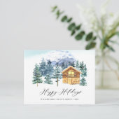 パインエレガントツリーのクリスマス企業の挨拶 ポストカード (スタンド正面)